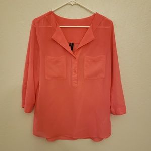 Maurices Pink Sheer Blouse PRICE DROP